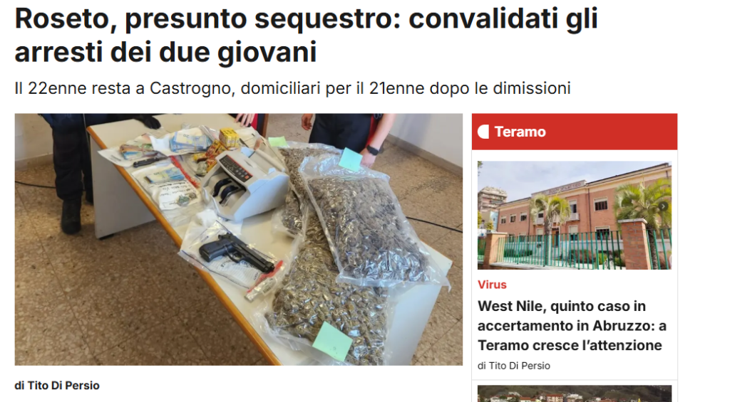 Ingresso del carcere di Castrogno a Teramo