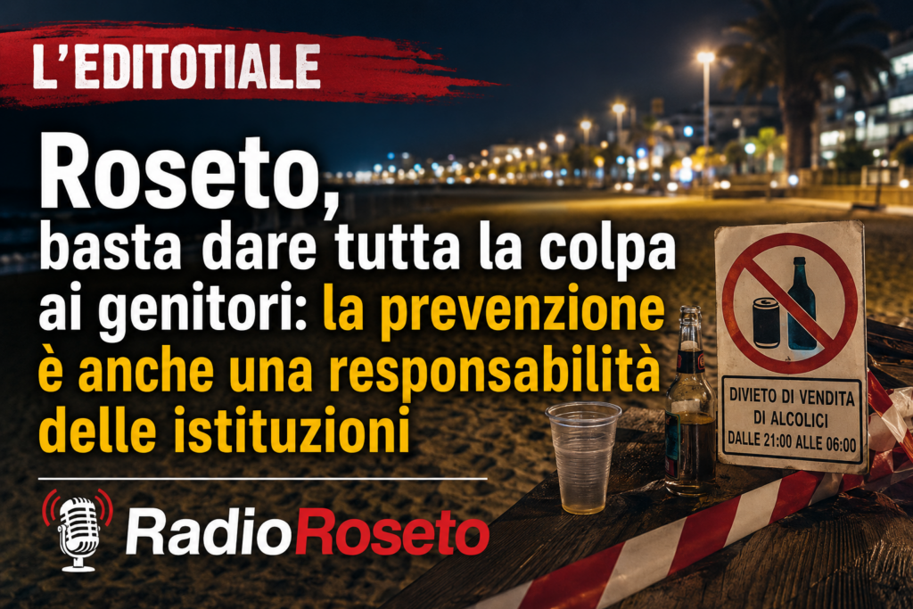 Spiaggia di Roseto degli Abruzzi, al centro del dibattito sulla prevenzione dopo la notte di Ferragosto
