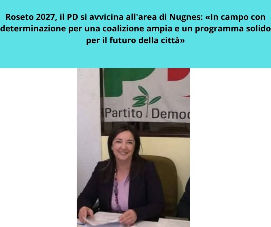 Emanuela Ferretti, segretaria del Partito Democratico di Roseto degli Abruzzi